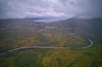 Øse - E6 view to Bjerkvik - Gratangen