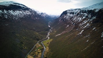 Spansdalen View from the air.