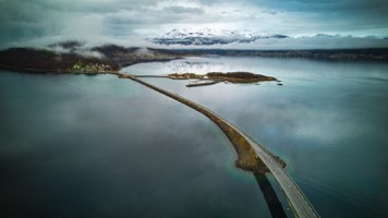 Dyrøya view mainland in low clouds