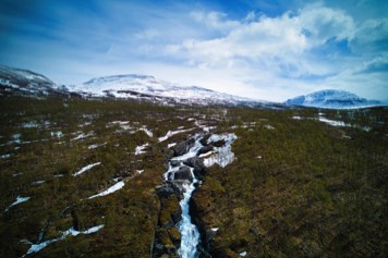 Bardu, Waterfall, mountains