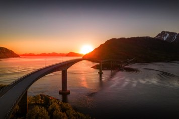 Midnight Sun, mjøsund Salangen, Andørja