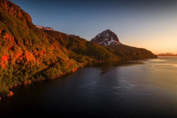 Midnight Sun, mjøsund Salangen, Andørja