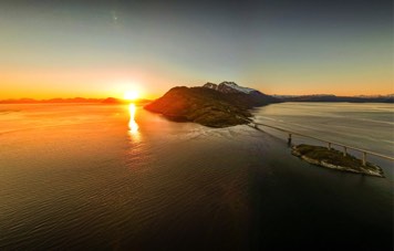 Midnight Sun, mjøsund Salangen, Andørja