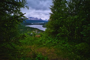 View from Skredberget in Salangen Norway.