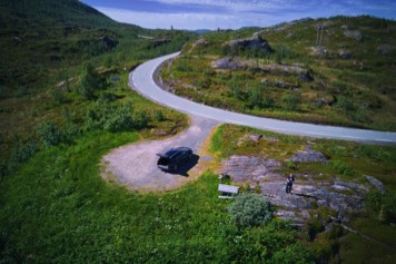 Andørja Mountain Road view, going down to Årbostad. 