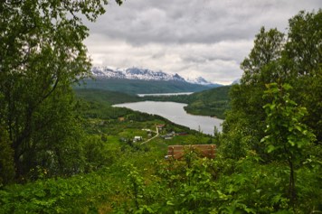 View from above Skredberget in Salangen Norway.